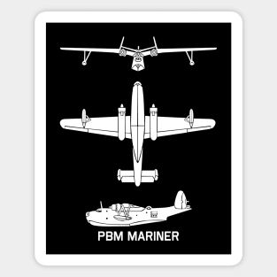 PBM Mariner American WW2 Patrol Bomber Flying Boat Silhouettes Gift Magnet